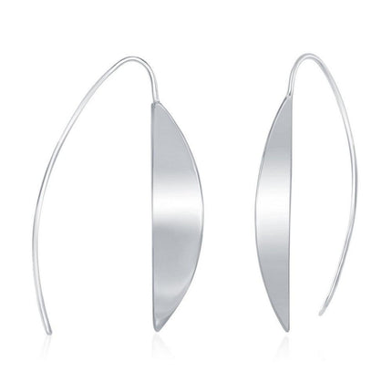 Sterling Silver Half Moon Style Threader Earrings ,