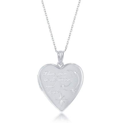 Sterling Silver Heart Shaped Locket ,