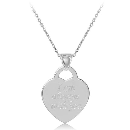 Sterling Silver "I Am Always With You" Pendant Chain ,