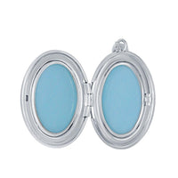 Sterling Silver "I Love You" with Rose Oval Locket ,