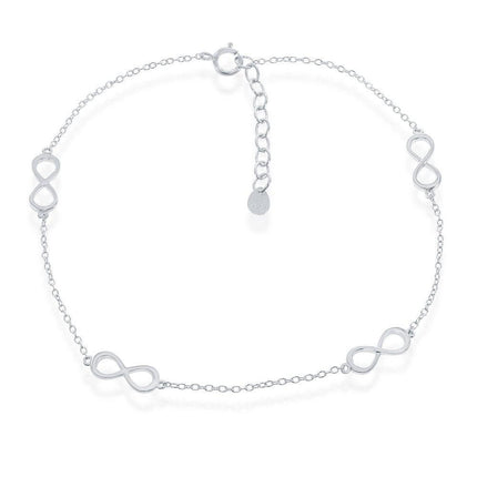 Sterling Silver Infinity Anklet ,