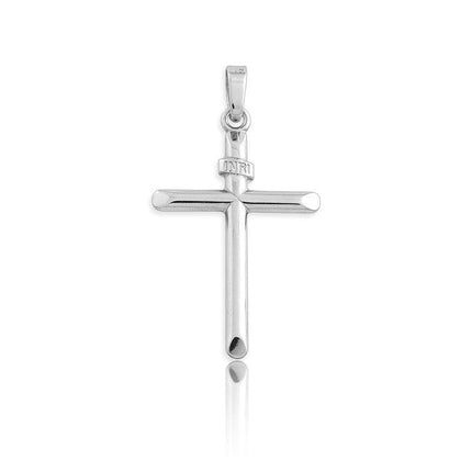 Sterling Silver "INRI" Cross Pendant ,