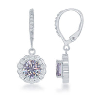 Sterling Silver June Birthstone CZ Necklace and Earrings Set ,