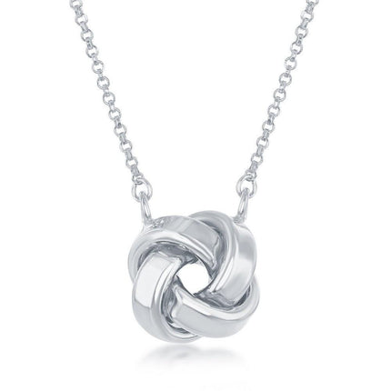 Sterling Silver Love Knot Design Necklace ,