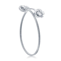 Sterling Silver Love Knot Wire Bangle ,