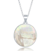 Sterling Silver MOP and Tree of Life Pendant Chain ,