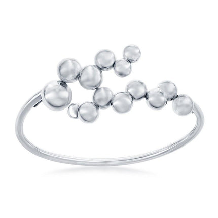 Sterling Silver Multi Bead Bangle ,