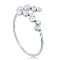 Sterling Silver Multi Bead Bangle ,