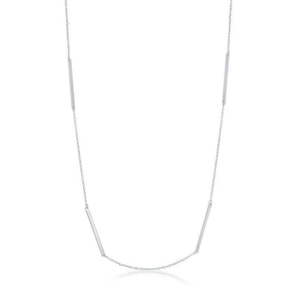 Sterling Silver Multiple Bar Necklace ,