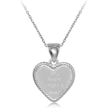 Sterling Silver "My Heart Skips a Beat" Pendant Chain ,