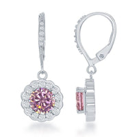 Sterling Silver October Birthstone Necklace and Earrings Set ,