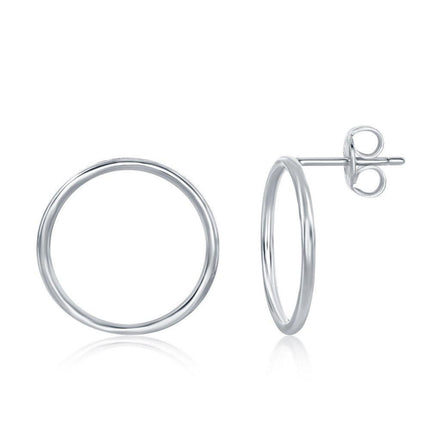 Sterling Silver Open Hoop Earrings ,