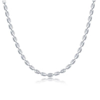 Sterling Silver Oval Bead Chain, 9" ,