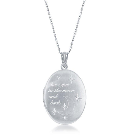 Sterling Silver Oval Shaped Locket ,