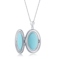 Sterling Silver Oval Shaped Locket ,