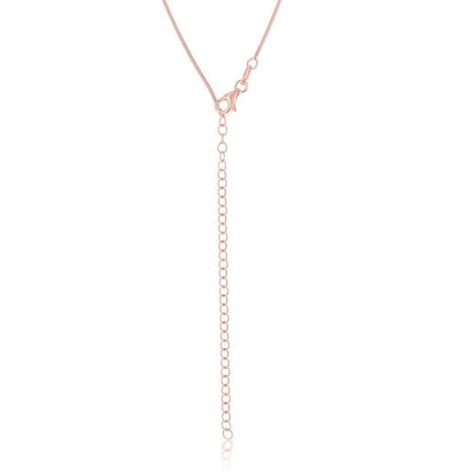 Sterling Silver Rose Gold Plated 1mm Snake Chain ,