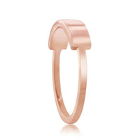 Sterling Silver Rose Gold Plated Engravable Ring, Size 7 ,