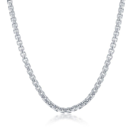 Sterling Silver Round Box Chain, 16" ,