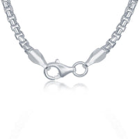 Sterling Silver Round Box Chain, 20" ,