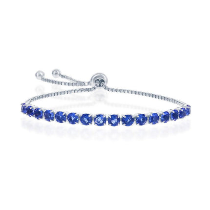 Sterling Silver Sapphire "September" Swarovski Element Bracelet ,