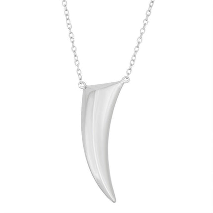 Sterling Silver Shiny Spike Necklace ,