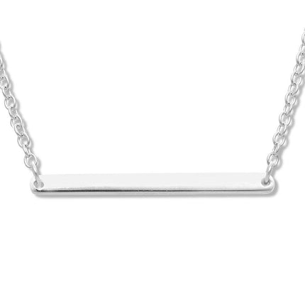 Sterling Silver Small Bar Design Necklace ,