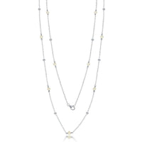 Sterling Silver Small Freshwater Pearls and Beads by the Yard Necklace ,