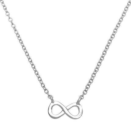 Sterling Silver Small Infinity Design Necklace ,