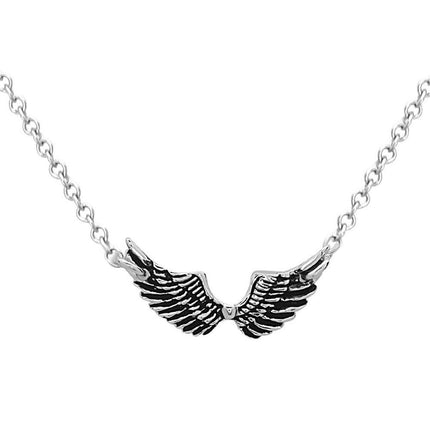 Sterling Silver Small Wing Necklace ,