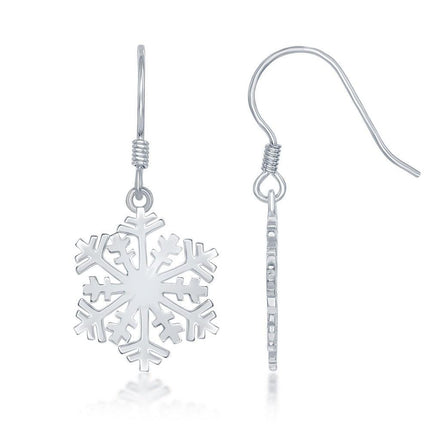 Sterling Silver Snowflake Earrings ,