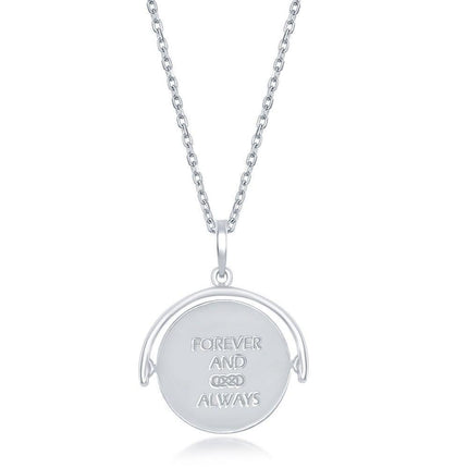 Sterling Silver Spinning Disc Necklace ,