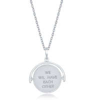 Sterling Silver Spinning Disc Necklace ,