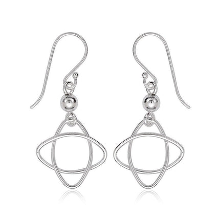 Sterling Silver Square Open Wire Earrings ,