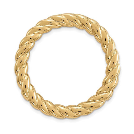 Sterling Silver Stackable Expressions Gold-tone Med Polished Chain Slide ,