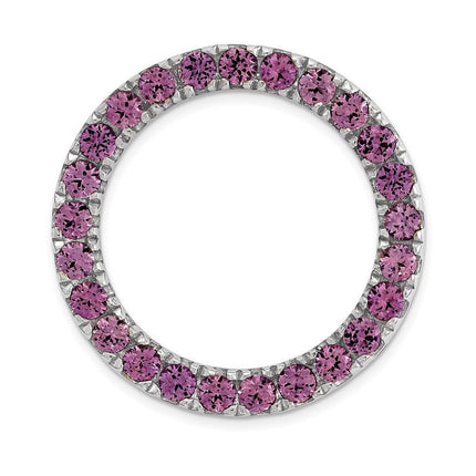 Sterling Silver Stackable Expressions Medium Rhodolite Garnet Chain Slide ,