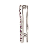 Sterling Silver Stackable Expressions Medium Rhodolite Garnet Chain Slide ,