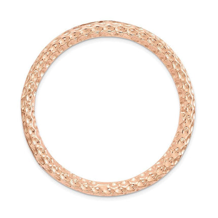 Sterling Silver Stackable Expressions Rose-tone Large Chain Slide ,