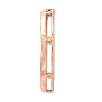 Sterling Silver Stackable Expressions Rose-tone Large Polished Chain Slide ,