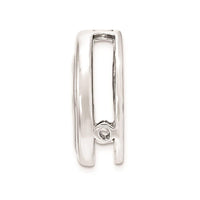 Sterling Silver Stackable Expressions Small Pink Enameled Heart Chain Slide ,