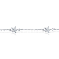 Sterling Silver Starfish Anklet ,