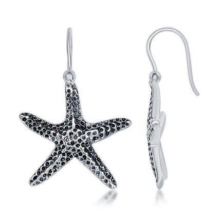 Sterling Silver Starfish Earrings ,