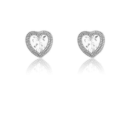 Sterling Silver Tear Shape Cutouts Edge Earrings ,