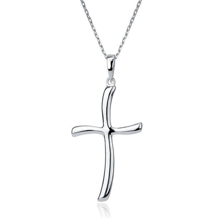Sterling Silver Thin Cross Pendant ,