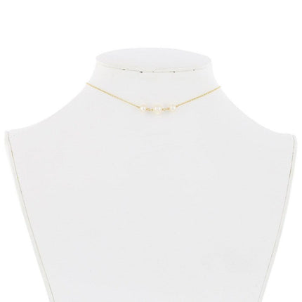 Sterling Silver Three Station FWP Choker Necklace ,