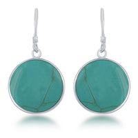 Sterling Silver Turquoise Tree of Life Earrings ,