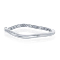 Sterling Silver Waved Bangle ,