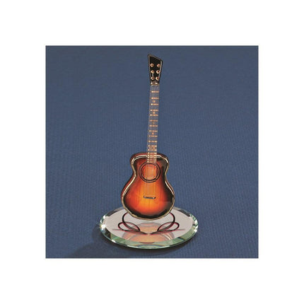 Sunburst Acoustic Guitar Glass Figurine ,