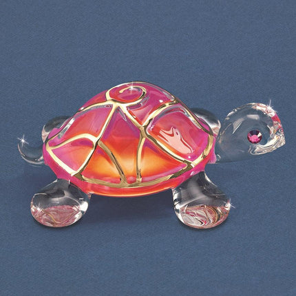 Sunrise Turtle Glass Figurine ,