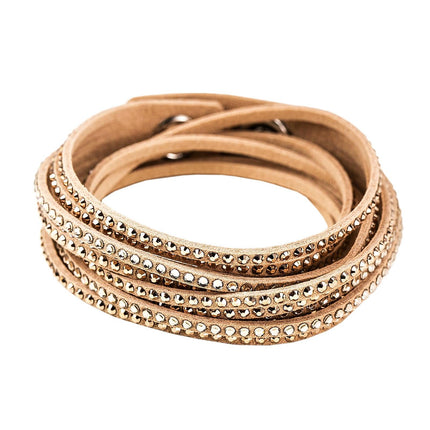 Swarovski Women's Slake Silk Crystal Accented Adjustable Alcantara Bracelet, 14-1/8" Length | 5043495 ,