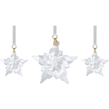 Swarovski Decorative Ornament Set - White Crystal Star with Velvet Ribbon | 5583966 ,